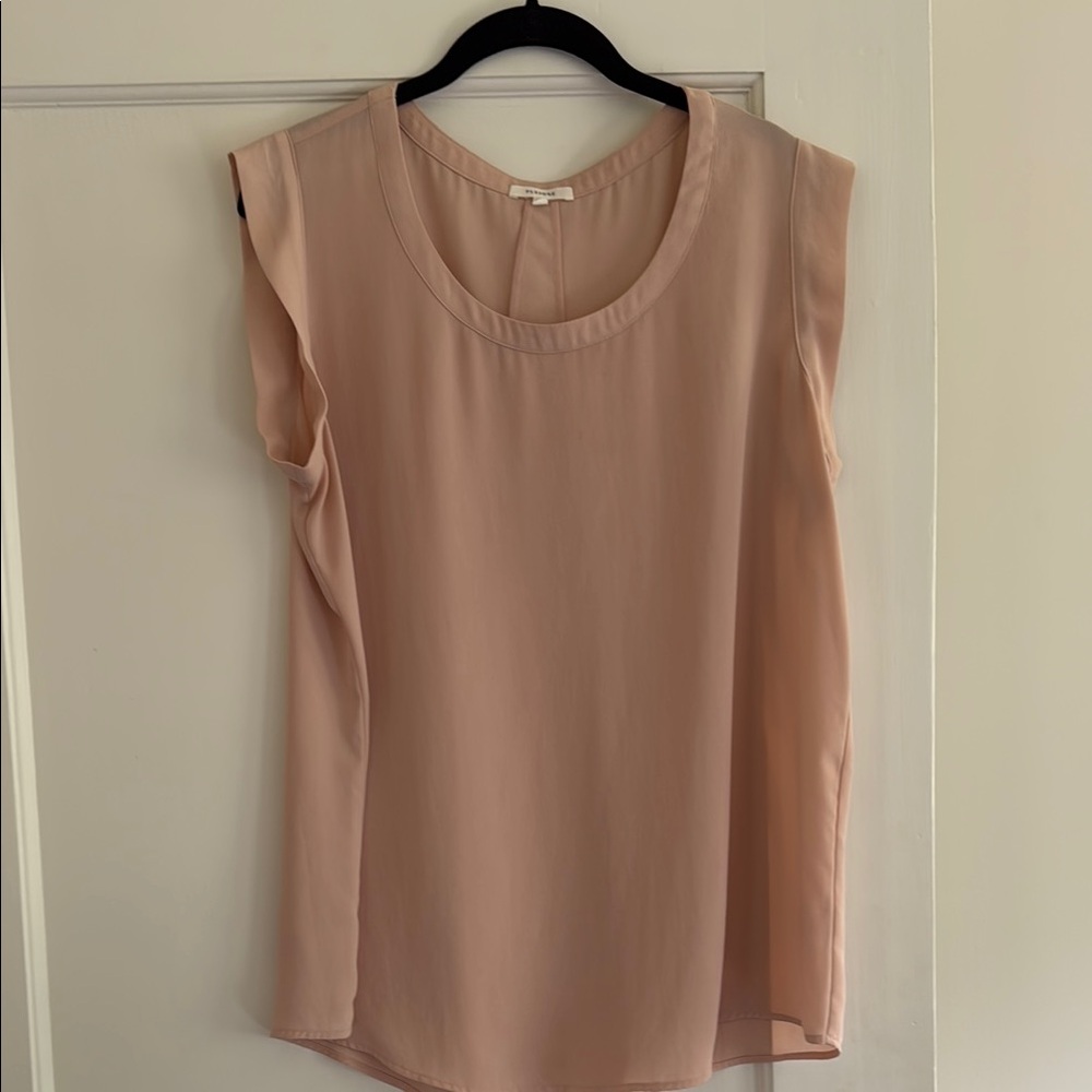 Pleione Pink Blouse with Cap Sleeves